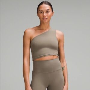 EUC lululemon align asymmetrical tank in nomad size 6